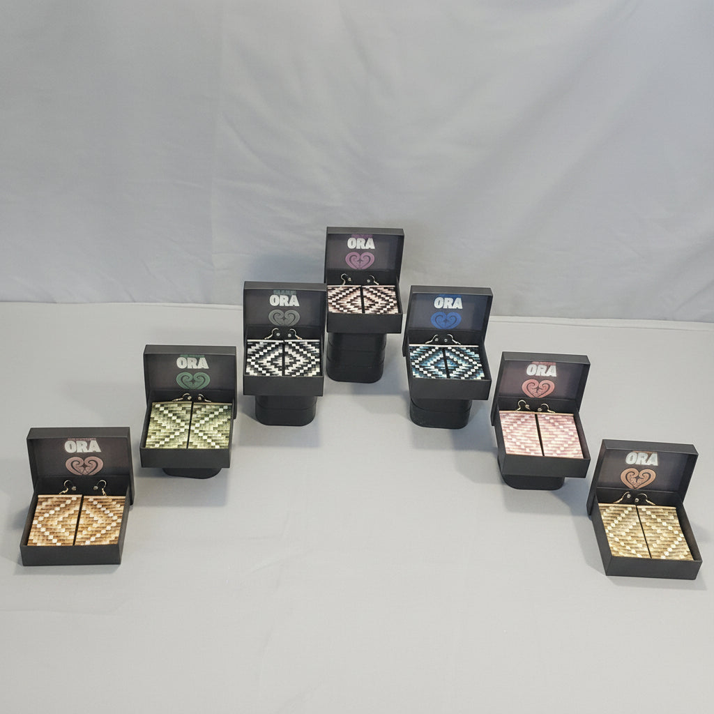 Poutama Earrings (Large)