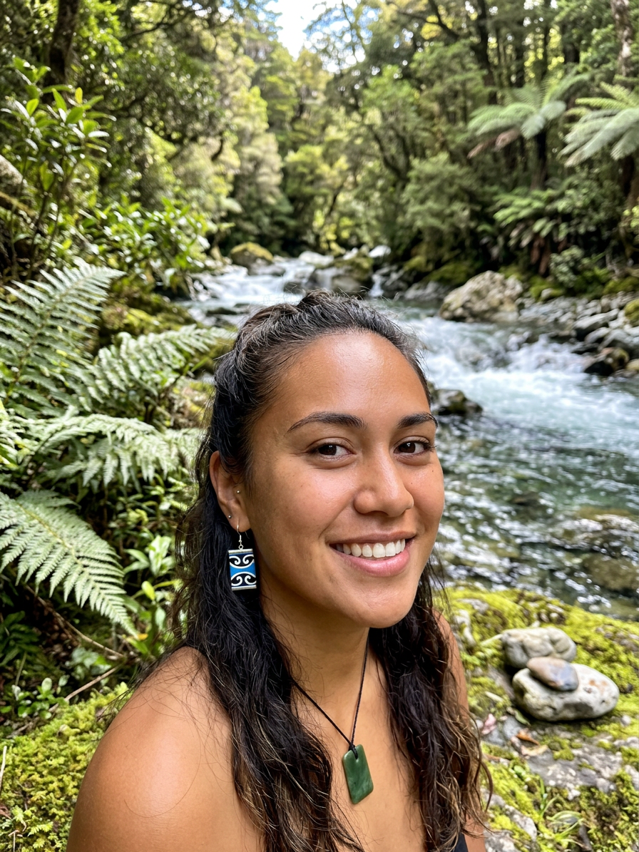 Blue Koru Earrings