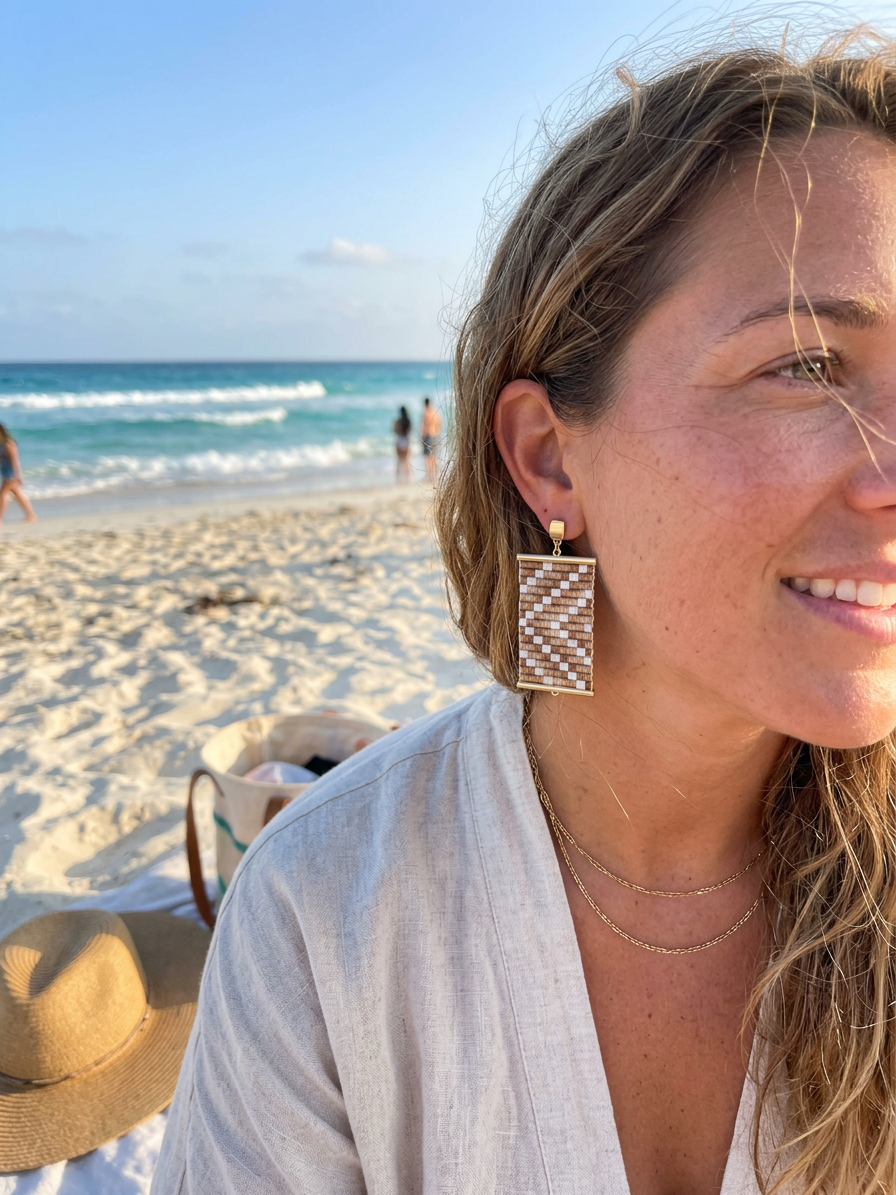 Brown Poutama Earrings