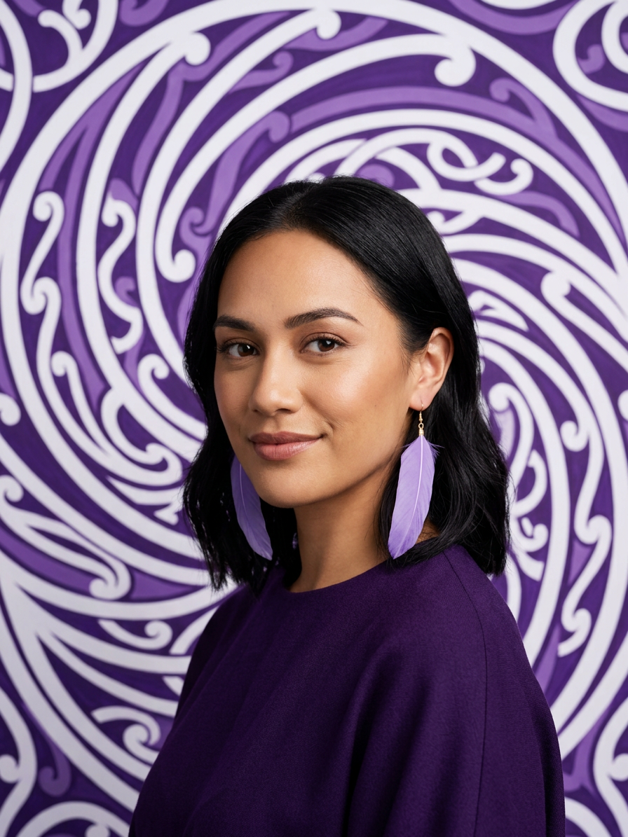 Small Purple Feather Earrings