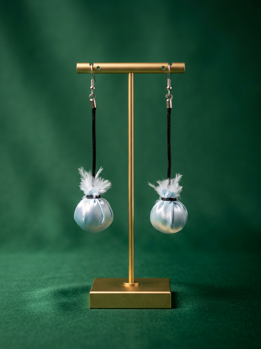 White Poi Earrings