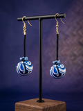 Blue Poi Earrings (Pūhoro)