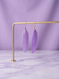 Purple Feather Earrings (Waipuna-ā-Rangi)