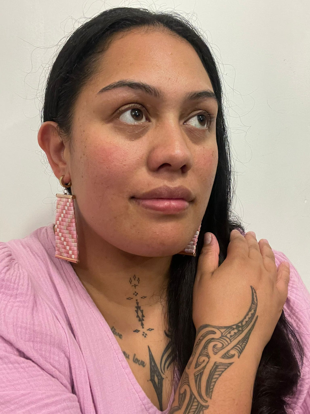Pink Poutama Earrings