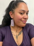 Purple Poutama Earrings