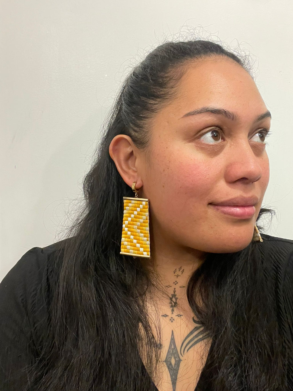Yellow Poutama Earrings