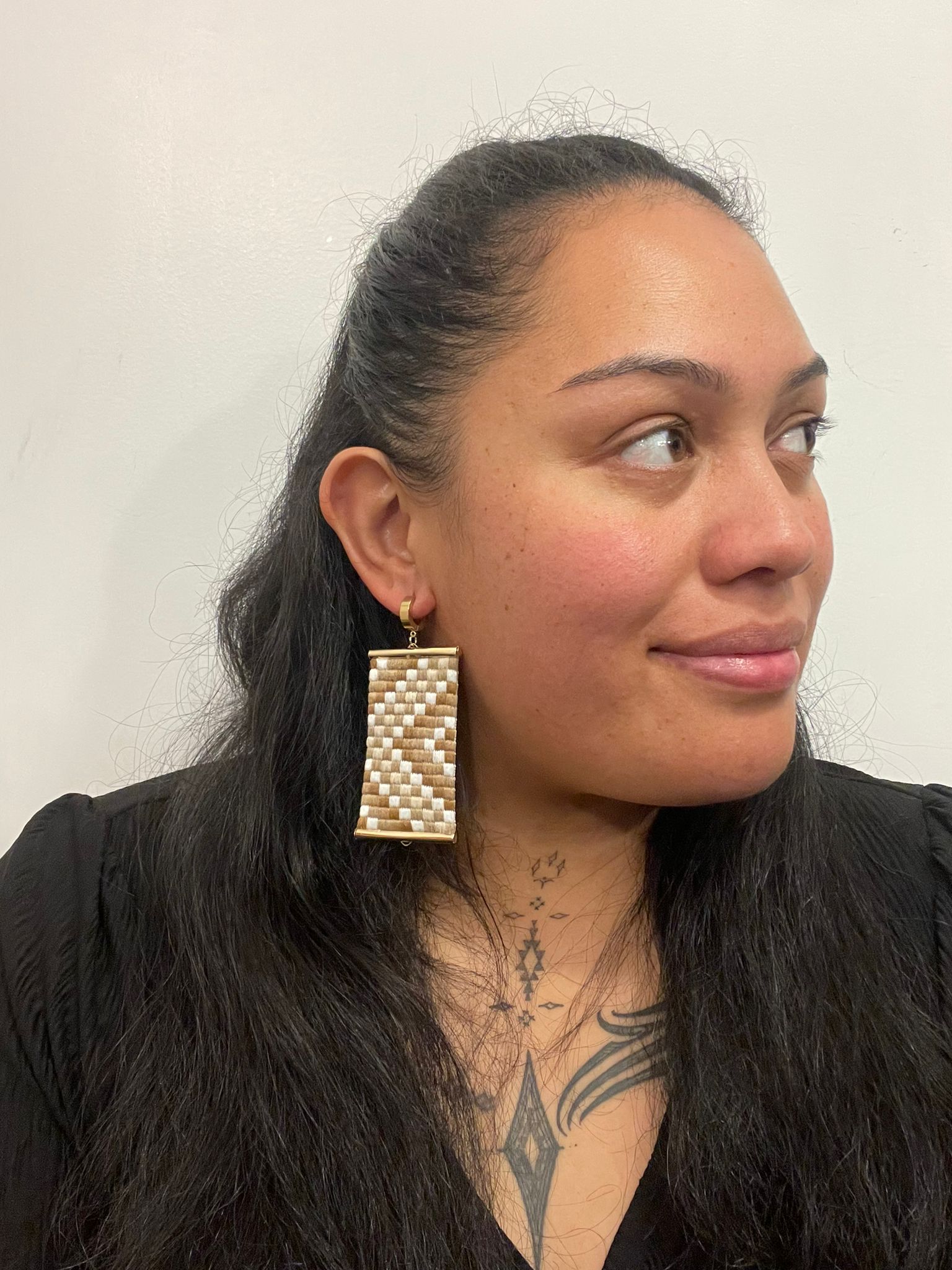 Brown Poutama Earrings