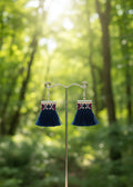 Navy Blue Piupiu Earrings (Small)
