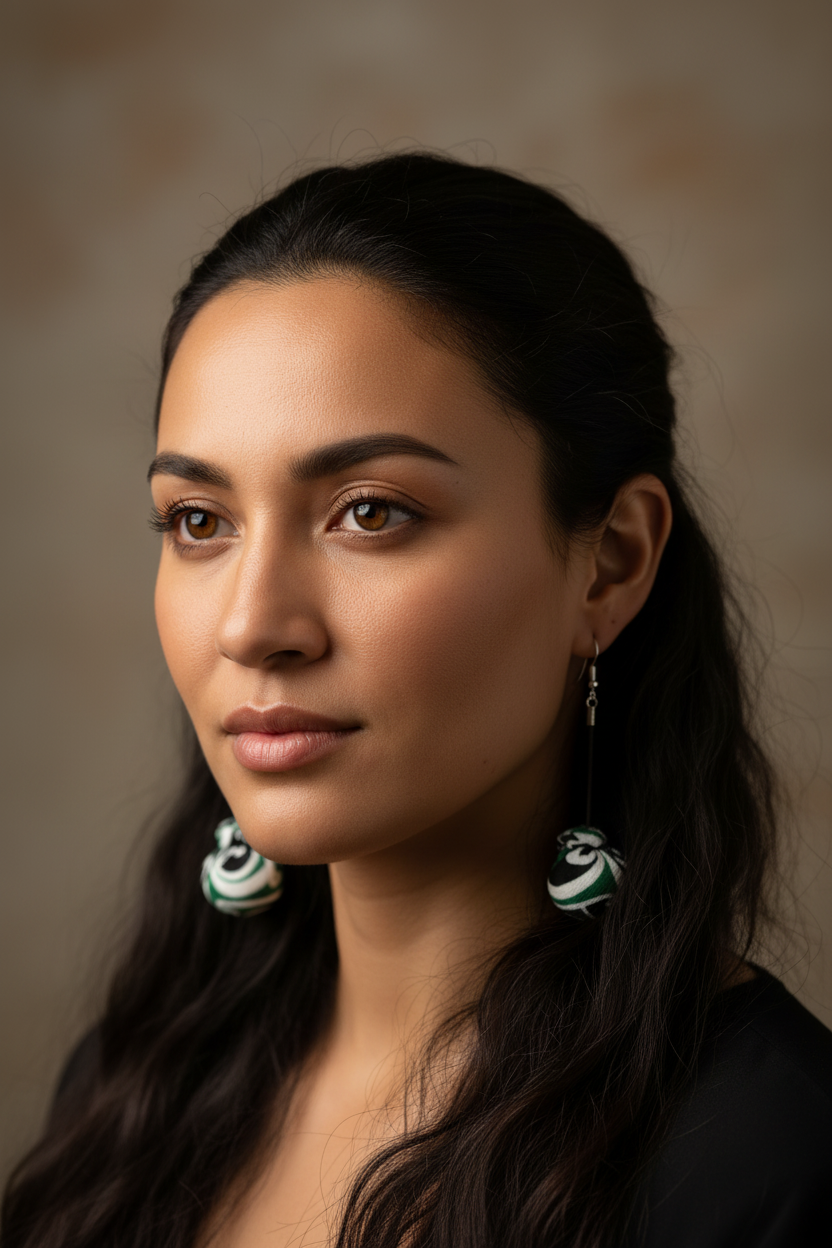 Green Poi Earrings – Worn