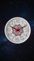 Red Karaka (Clock) with Kōwhaiwhai mandala 25 cm