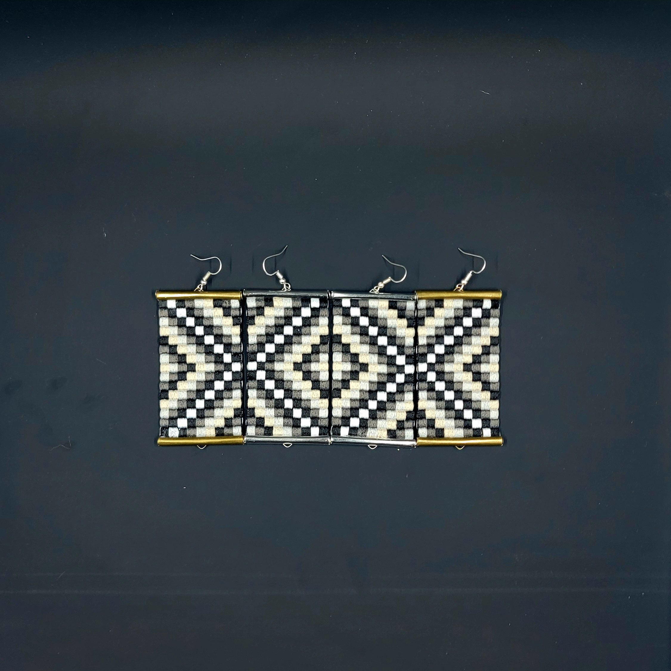 Poutama Earrings (Black)