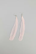 Pink Feather Earrings