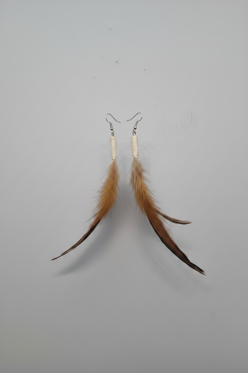 Awe Earrings (Feathers Lashed)