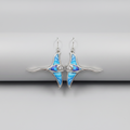 Whai Stingray Earrings – Pāua Print Māori-Inspired Jewellery