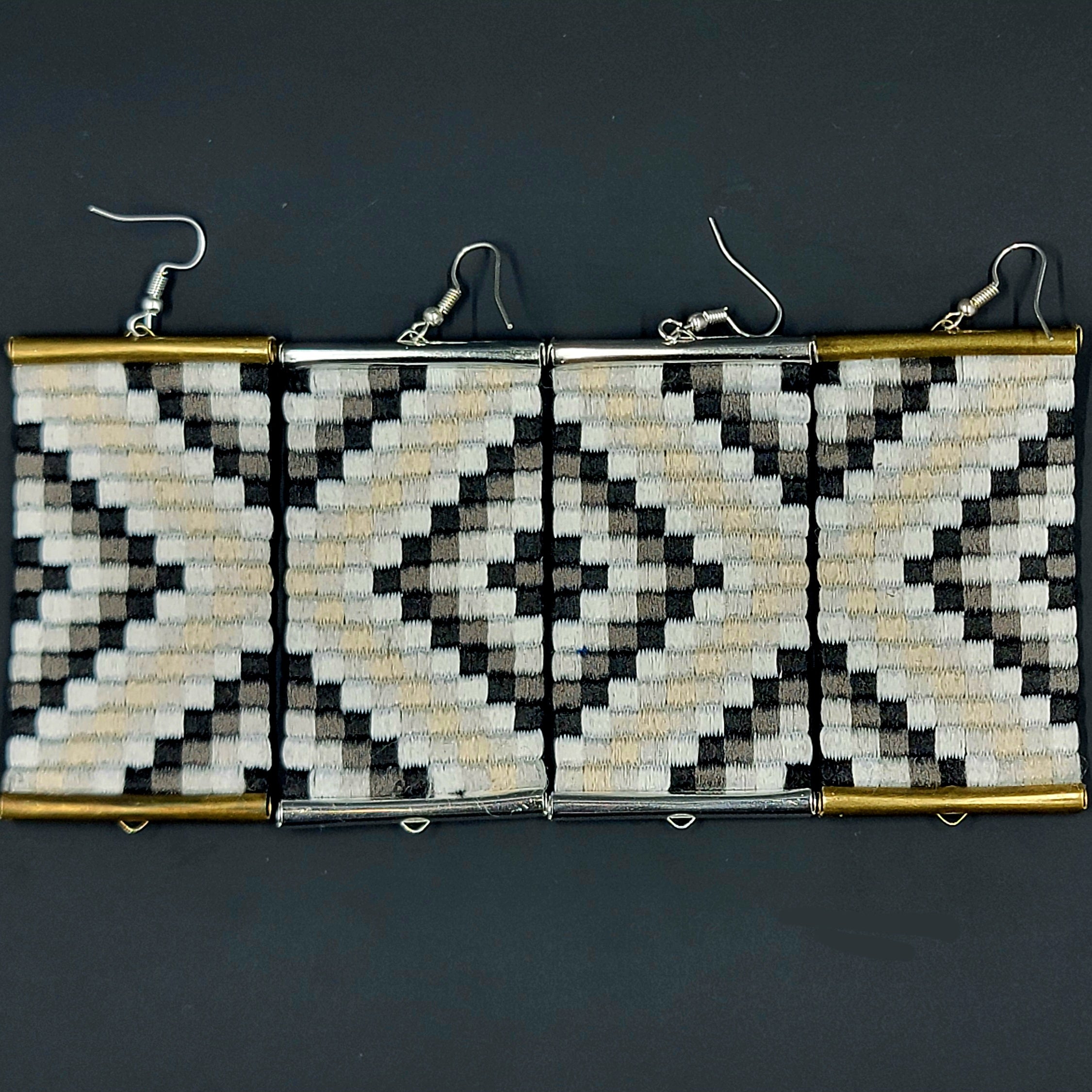 Poutama Earrings (Black)